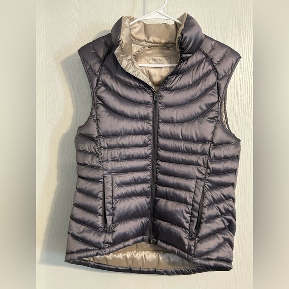 Bernardo Jackets & Blazers - Bernardo Goose Down Puffer Vest in a metallic gray color Med